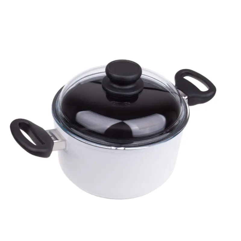 Top Alulit Titanový hrnec ø 20 cm x 11 cm / 3.0 l s poklicí, bílý
