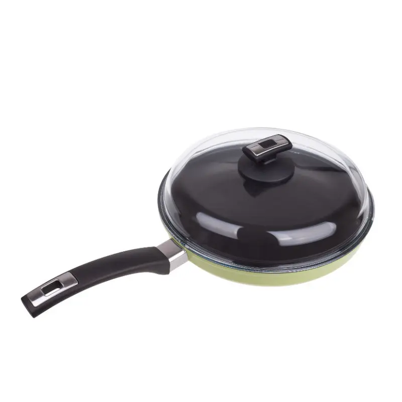 Top Alulit Titanová pánev ø 28 cm x 5 cm / 2.6 l cm s poklicí, světle zelená