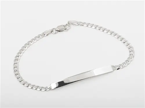 Pánský stříbrný náramek s destičkou pancr 20 cm STNA0618F