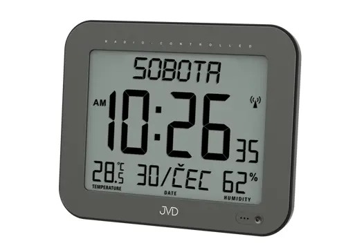 Rádiem řízené digitální hodiny s teploměrem JVD DH9363.1 + dárek zdarma
