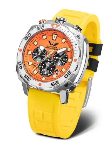 Hodinky Vostok-Europe Systema Periodicum Neon VK67-650A723S + Dárek zdarma