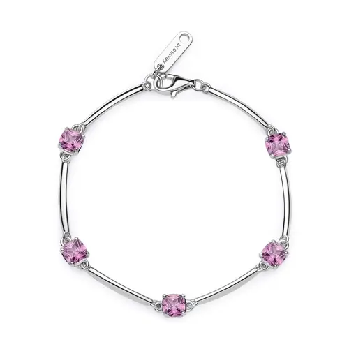 Stříbrný náramek Brosway Fancy Vibrant Pink FVP05 + dárek zdarma