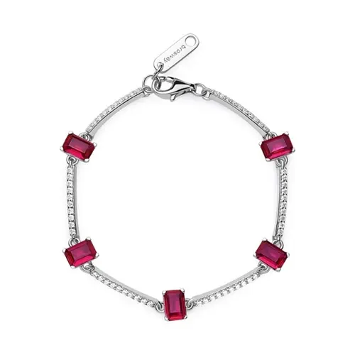 Stříbrný náramek s rubíny a zirkony Brosway Fancy Passion Ruby FPR04 + dárek zdarma