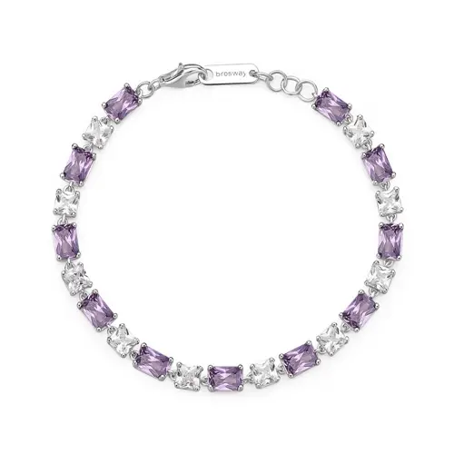 Stříbrný náramek Brosway Fancy Magic Purple FMP26 + dárek zdarma
