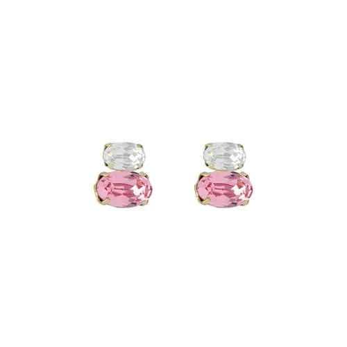 Stříbrné pozlacené náušnice s krystaly Swarovski VICTORIA CRUZ A4221-06DT + Dárek zdarma