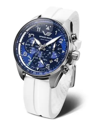 Hodinky Vostok Europe Space Race chrono line 6S20-325A742S bílé + Dárek zdarma