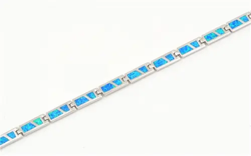 Dámský stříbrný opálový náramek 17-20 cm STNA0797F + dárek zdarma