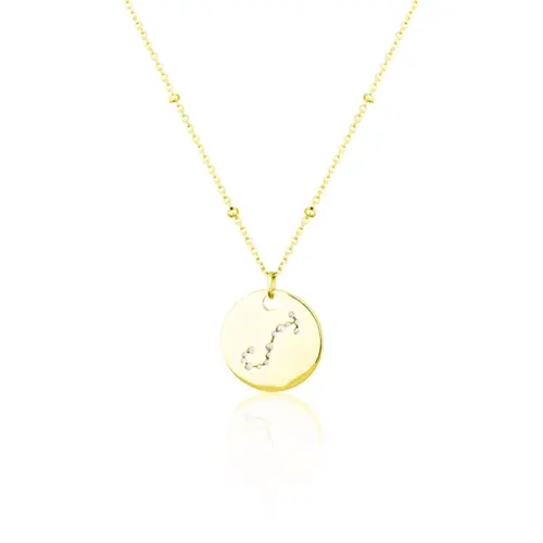 Stříbrný zlacený náhrdelník znamení zvěrokruhu štír SVLN0327XH2GOSI