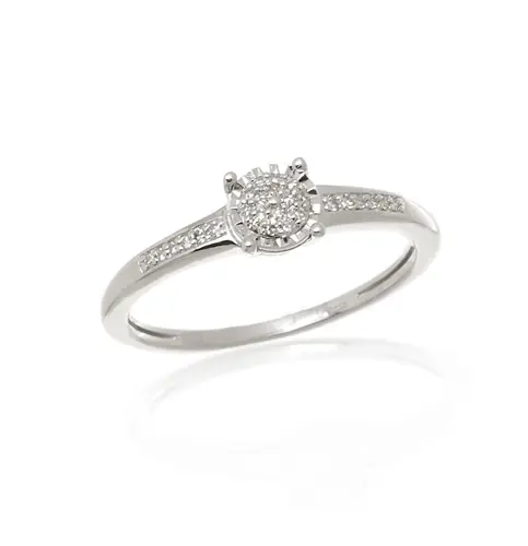 Prsten z bílého zlata s diamanty L'Amour Diamonds CR8100W + dárek zdarma