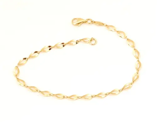 Dámský zlatý článkový náramek 19 cm ZLNA1589F + dárek zdarma