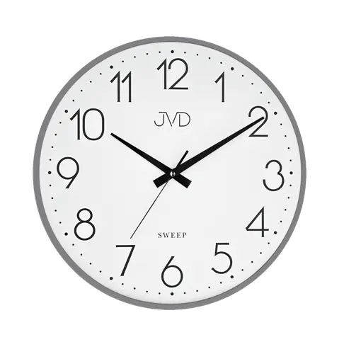 Nástěnné kovové hodiny JVD s plynulým chodem HK4129.3