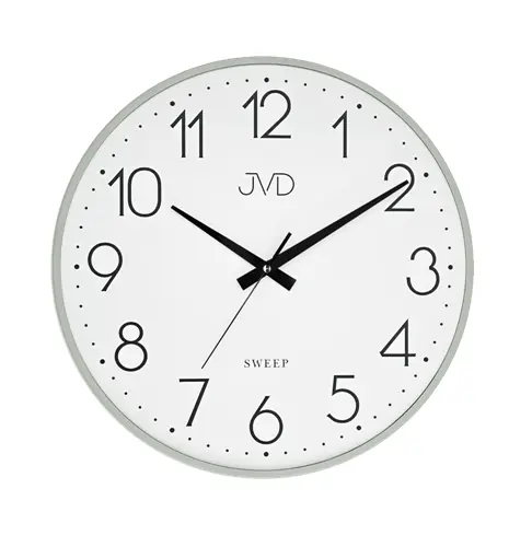 Nástěnné kovové hodiny JVD s plynulým chodem HK4129.2