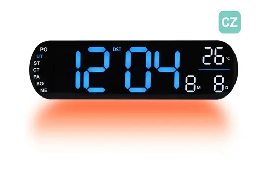 Digitální hodiny s dnem v týdnu v češtině JVD DH5502.2 + dárek zdarma