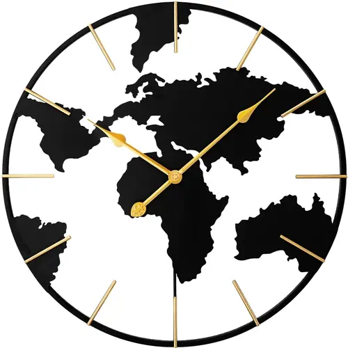 Designové kovové hodiny černé MPM World E04.4484.90 + dárek zdarma