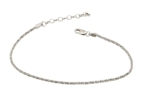 Dámský stříbrný třpytivý náramek 17-20 cm STNA0948F