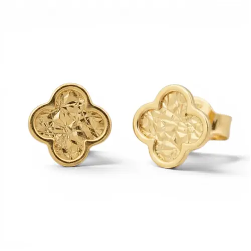 Náušnice ze žlutého zlata NA0873F + DÁREK ZDARMA