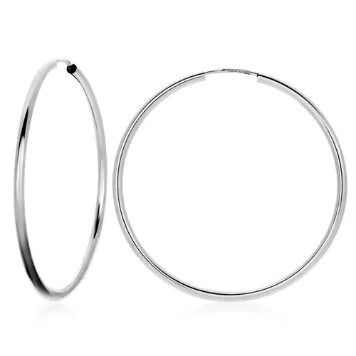 Náušnice kruhy z bílého zlata 30 mm NA1900F + Dárek zdarma