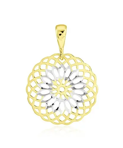 Přívěšek ze žlutého zlata mandala ZZ0660F + dárek zdarma