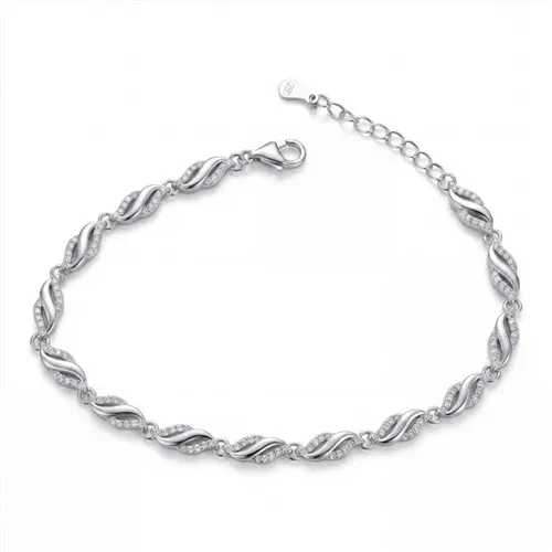 Dámský stříbrný náramek 17-20 cm STNA0980F + dárek zdarma