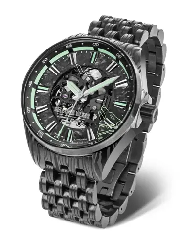 Hodinky VOSTOK-EUROPE limitovaná edice Geležinis Vilkas-Iron Wolf NH72-326D777 + Dárek zdarma