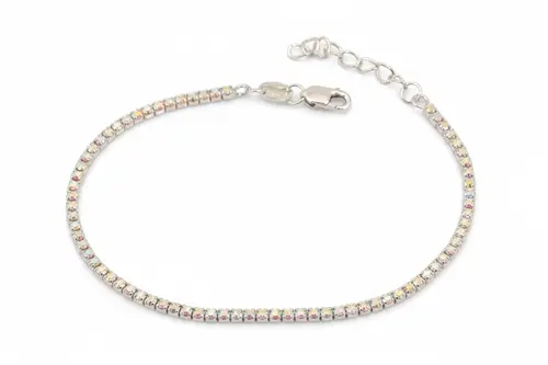 Dámský stříbrný štrasový náramek 16-19 cm STNA0925F