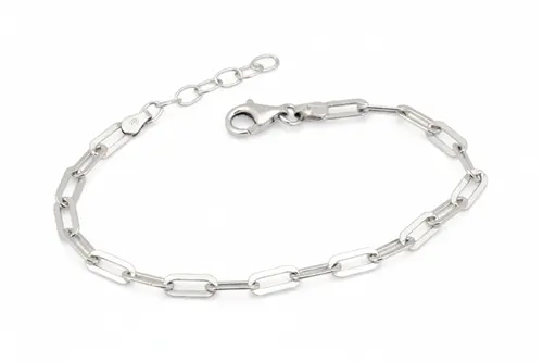 Dámský stříbrný článkový náramek velká oka 17-21 cm STNA0923F