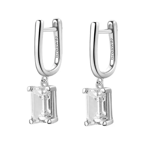 Stříbrné náušnice Brosway Fancy Infinite White FIW12 pár + dárek zdarma