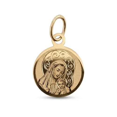 Zlatý přívěšek madonka Panna Marie s Ježíškem ZZ1666F + dárek zdarma