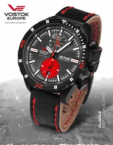 Hodinky Vostok Almaz Chronograf 6S11/320C260 + Dárek zdarma