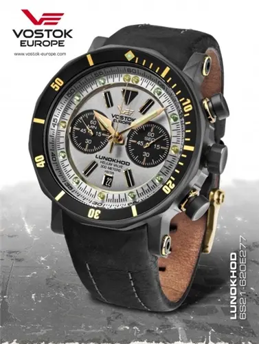 Hodinky Vostok Lunochod Chrono 6S21/620E277 + Dárek zdarma