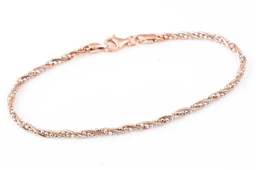 Stříbrný splétaný náramek 62621F 19 cm