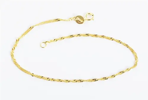 Dámský zlatý náramek Singapore 19 cm ZLNA790F + Dárek zdarma