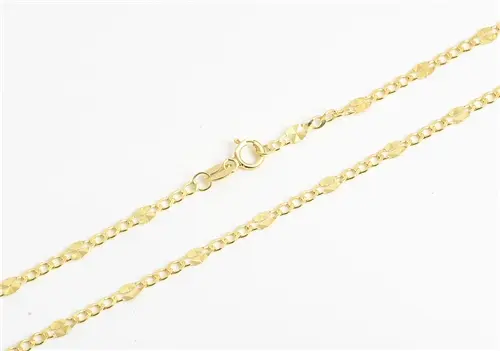 Řetízek ze žlutého zlata figaro kávové zrno 50 cm ZLR1048F + DÁREK ZDARMA