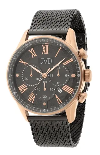 Pánské hodinky s chronografem JVD steel JE1001.4 + Dárek  zdarma