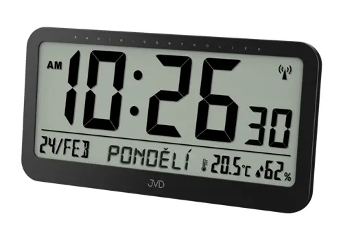 Rádiem řízené digitální hodiny s teploměrem JVD RB9359.1 + dárek zdarma