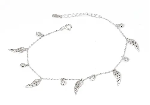 Dámský stříbrný náramek s přívěšky 18-21 cm STNA0457F