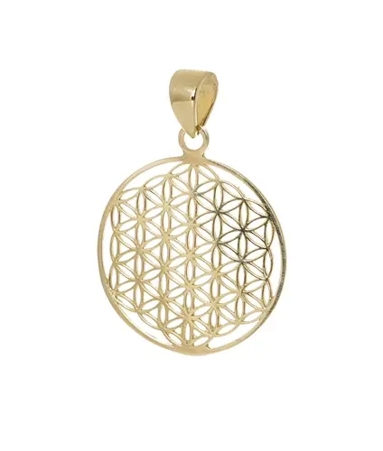 Přívěšek ze žlutého zlata mandala ZZ0872F + dárek zdarma