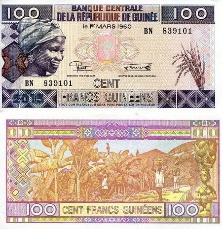 GUINEA 100 franků UNC