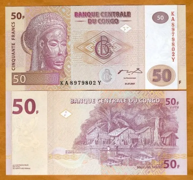 Congo 50 Francs 2013, 2022 P UNC