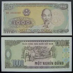 Vietnam Dong Sada 3ks Bankovka