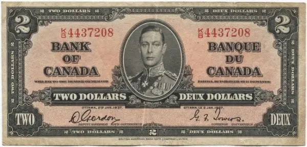 2 dolary 1937 (George VI)
