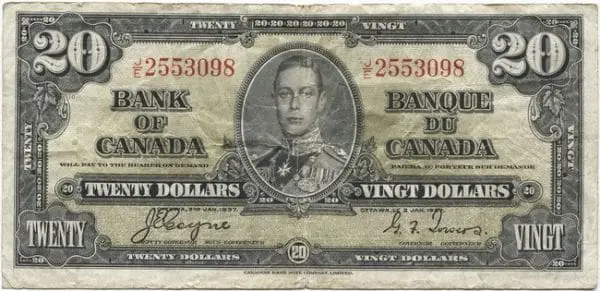 20 dolarů 1937 (George VI)