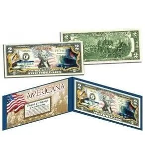 TITANIC RMS SHIP - Americana - Originální zákonné platidlo Colorized US $ 2 Bill