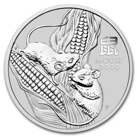 Stříbrná mince Rok Myši s drakem 1 oz 2020 Lunar III