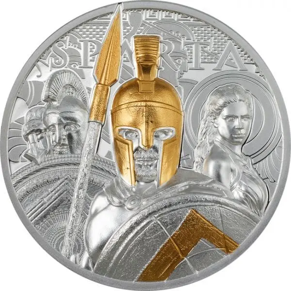 Stříbrná mince Cook Islands Sparta 3 Oz
