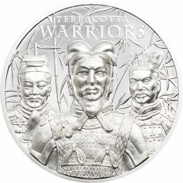 Cookovy ostrovy – 5 NZD Stříbrná mince 2021 TERAKOTOVÝ VÁLEČNÍK (Terracotta Warrior) 1 Oz Ag 999 PROOF