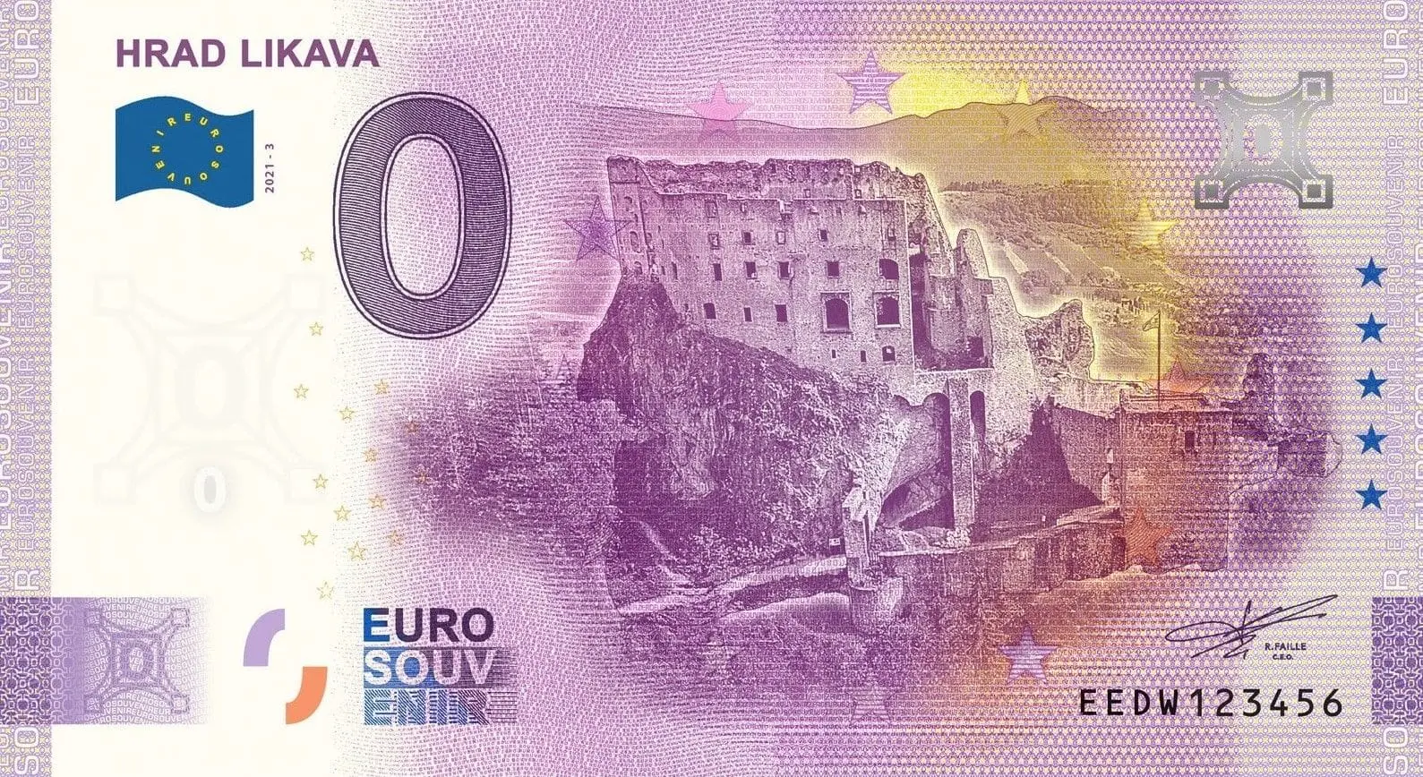 0 euro Hrad Likava 2021 Slovensko