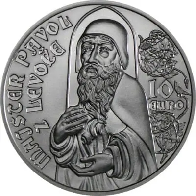 Slovensko – 10 EUR stříbrná mince 2012 Pavel z Levoče Europastern Ag 900 20 g Vzácná