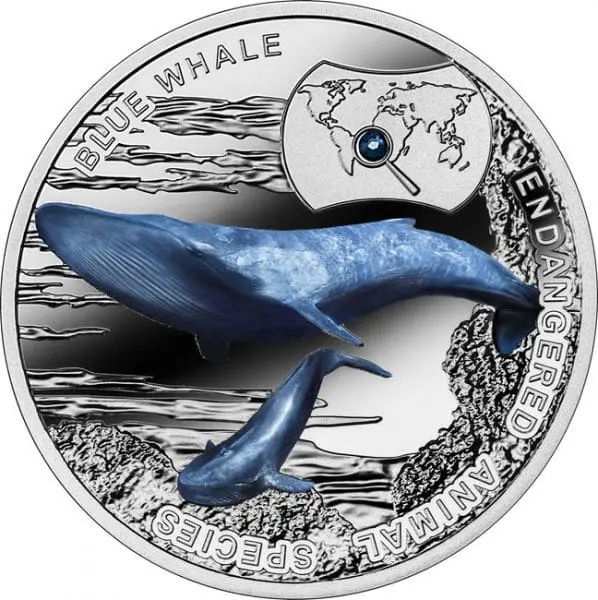 Stříbrná mince Modrá velryba 17,5 g 2015 Mint of Poland