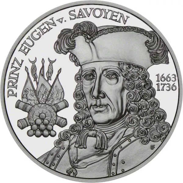 Stříbrná mince Baroko 20 EUR 2002 Rakousko